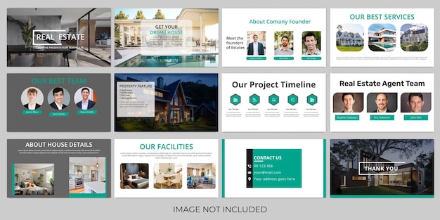 Vector vector real estate powerpoint presentation template