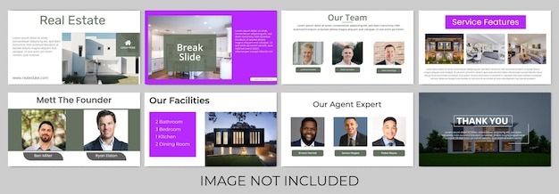 Vector vector real estate powerpoint presentation template