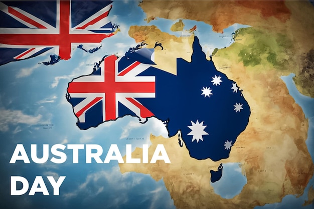 Vector realistic Australia day banner template