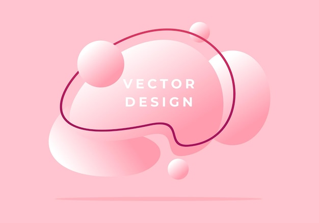 Vector realistic illustration of fluid substance Trendy banner poster design. Futuristic background.