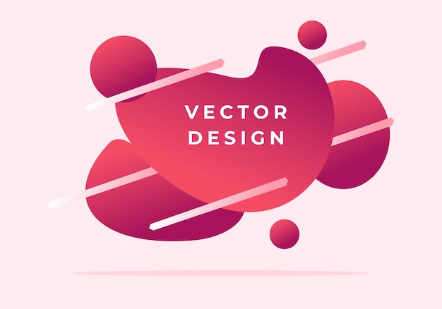 Vector realistic illustration of fluid substance Trendy banner poster design. Futuristic background.