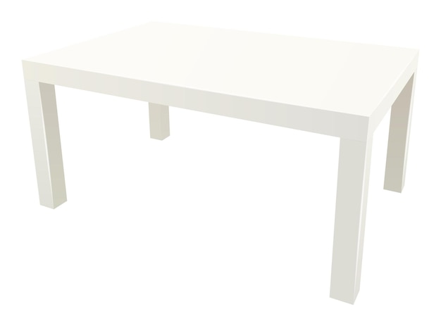 Vector rectangular side table illustration