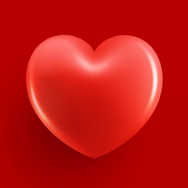 Vector of Red Heart for love and Valentines day concept