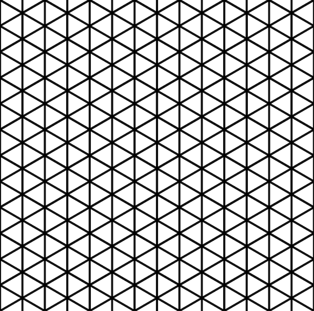 Vector repeating geometric triangular grid seamless pattern with trellis. Diagonal Grid Lines