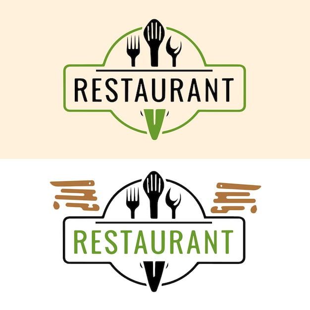 Vector restaurant logo design template