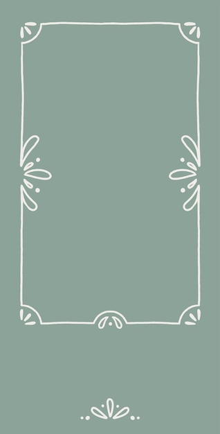 Vector retro frame on green  background