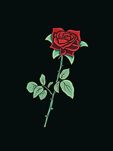 vector rose illustration