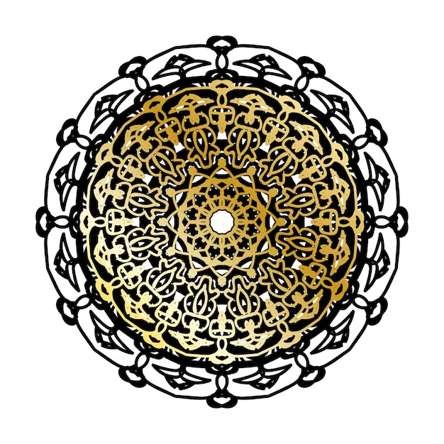 Vector round abstract circle Luxury Mandala style