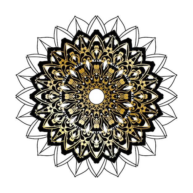 Vector round abstract circle Luxury Mandala style