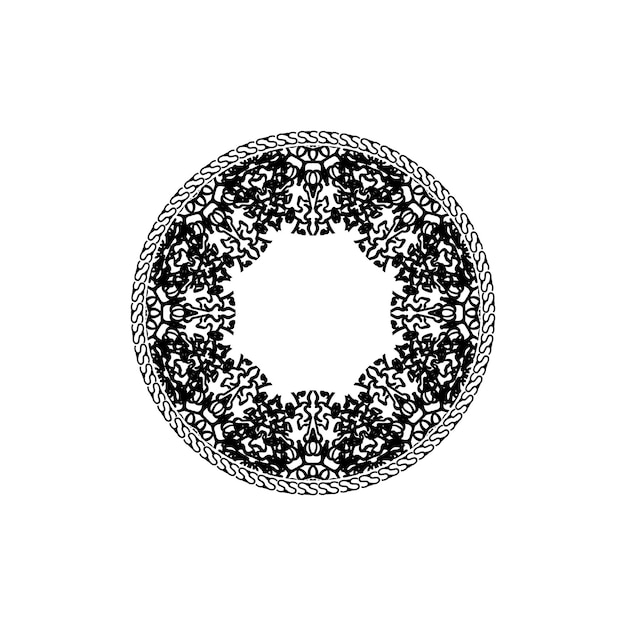 Vector round abstract circle Mandala style