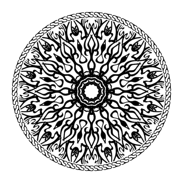 Vector round abstract circle Mandala style