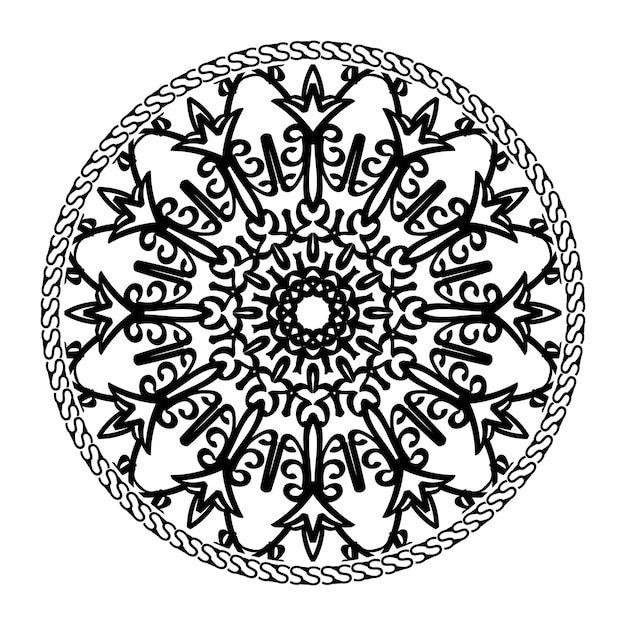 Vector round abstract circle Mandala style