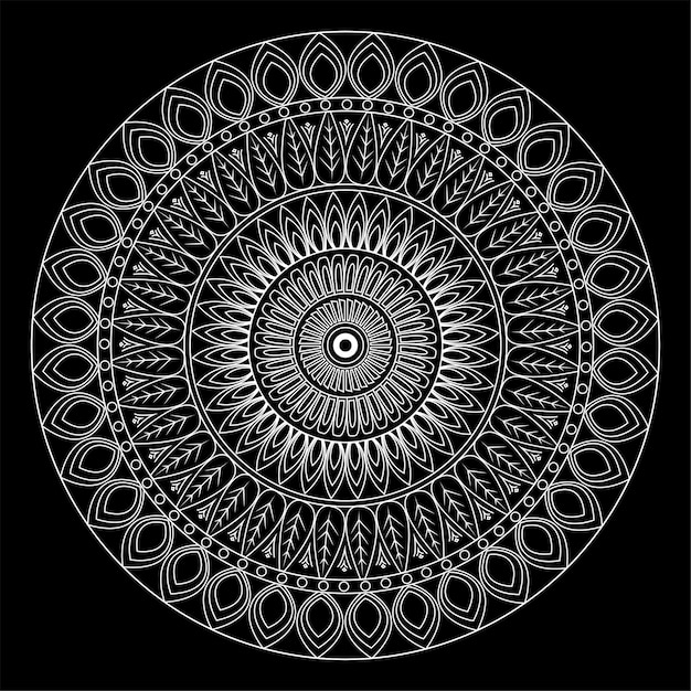 Vector round mandala design