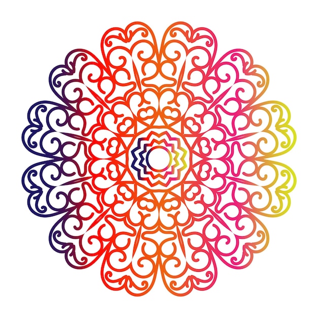 Vector round ornamental luxury mandala decoration in ethnic oriental