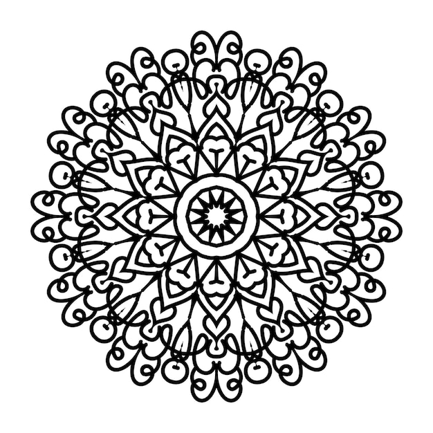 Vector round ornamental luxury mandala decoration in ethnic oriental