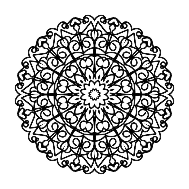 Vector round ornamental luxury mandala decoration in ethnic oriental