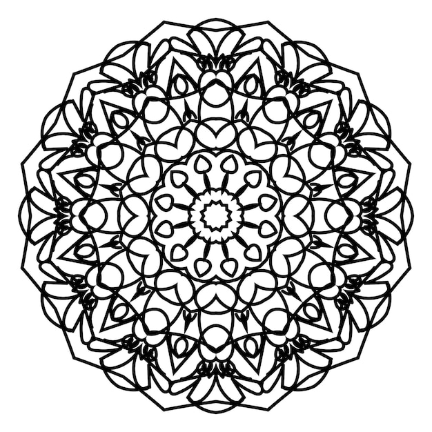 Vector round ornamental luxury mandala decoration in ethnic oriental