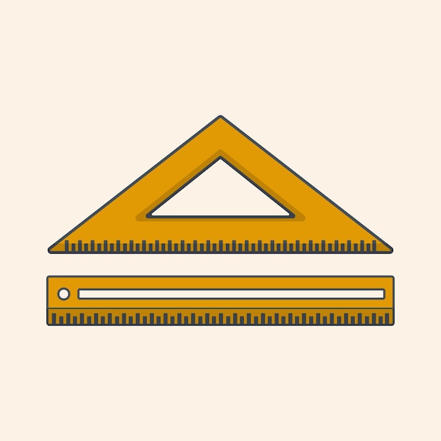 Vector vector ruler icon doodle