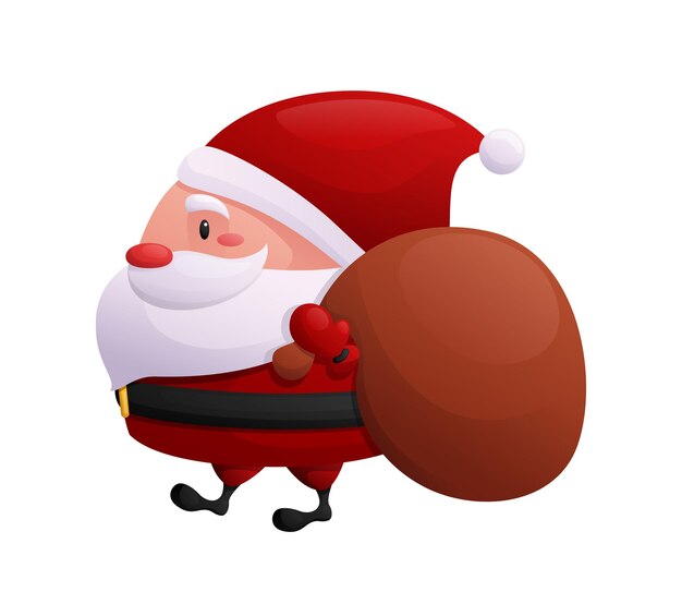 Vector Santa Claus isolated on white background