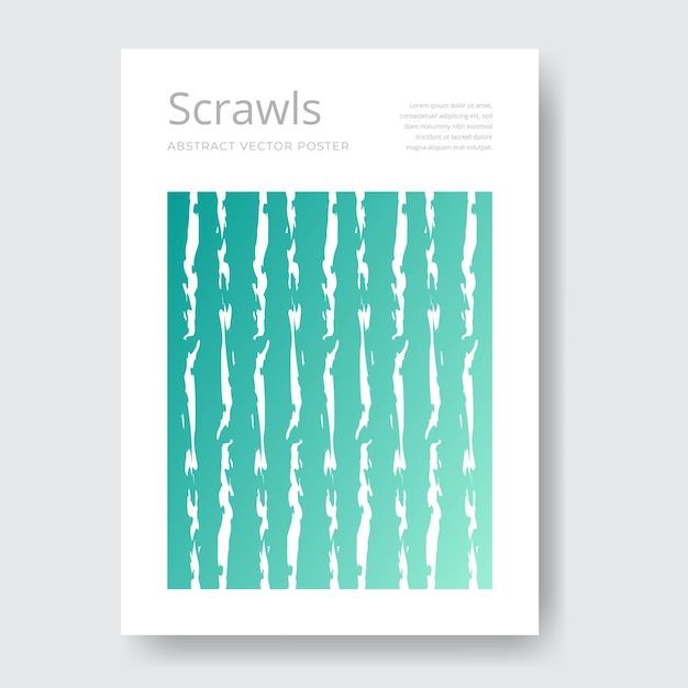 Vector vector scrawls minimal poster template