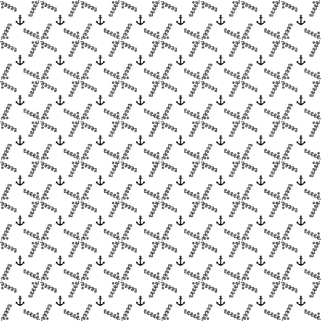 Vector seamless anchor pattern EPS. Modern stylish texture Black anchor Pattern