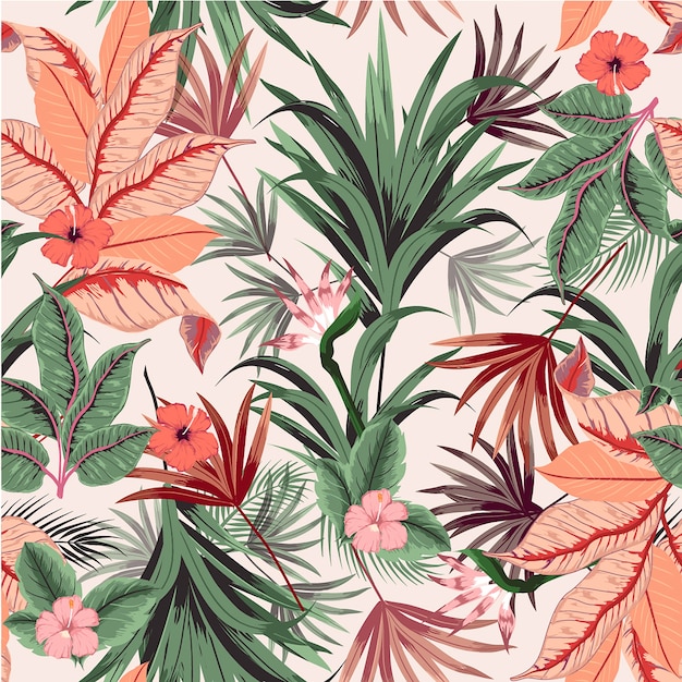 vector seamless beautiful tropical seamless pattern 