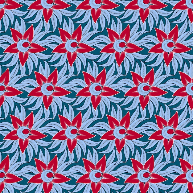 Vector seamless colorful floral pattern for background textures fabric print textiles wrapping