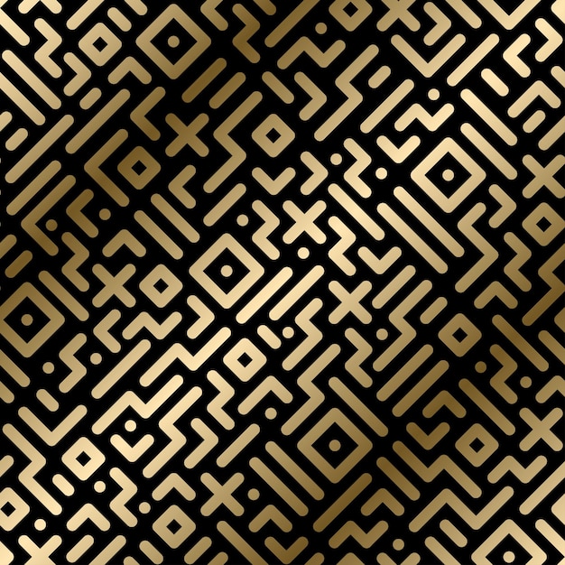 Vector seamless digital luxury pattern creative geometric background Gold gradient design