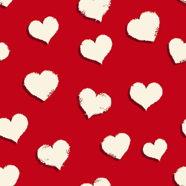 Vector Seamless Hearts Pattern Background