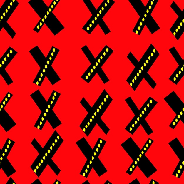 Vector seamless pattern crosses x