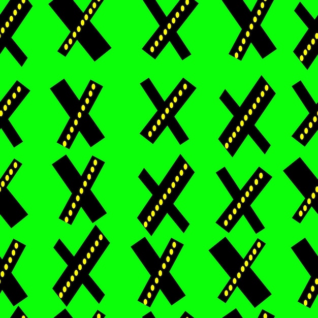 Vector seamless pattern crosses x