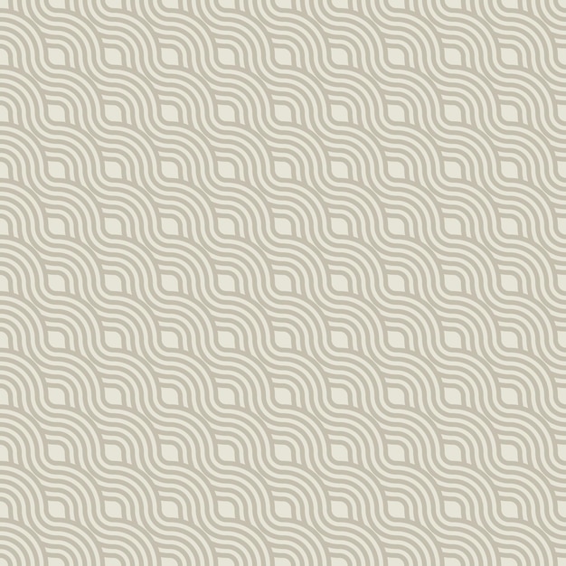 Vector seamless pattern of curved lines in gray colors.