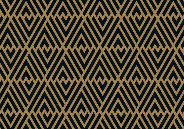 Vector seamless pattern Geometric background with rhombus Abstract geometric pattern Golden textureSeamless geometric pattern