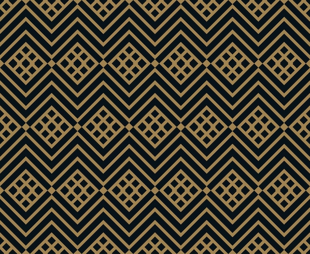 Vector seamless pattern Geometric background with rhombus Abstract geometric pattern Golden textureSeamless geometric pattern