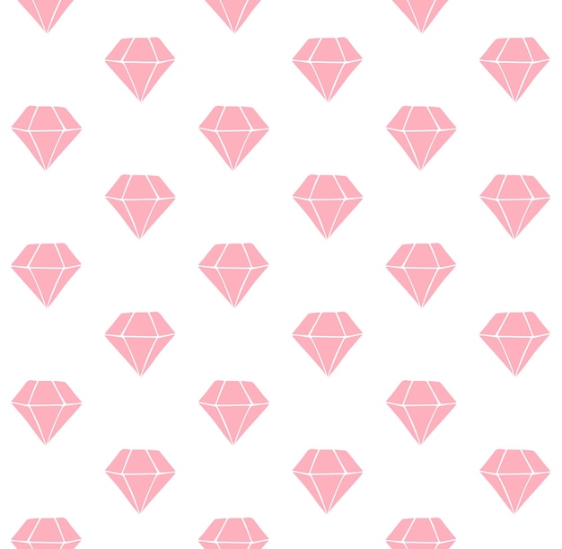 Vector seamless pattern of hand drawn diamond