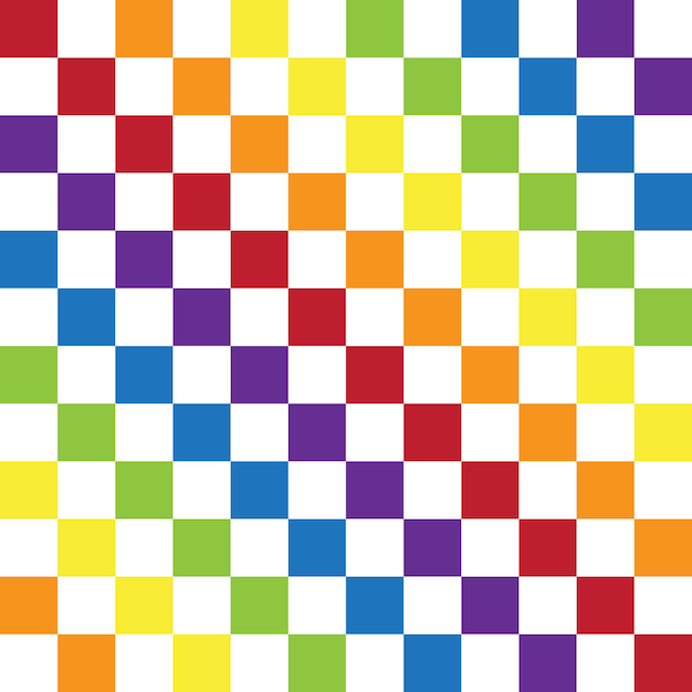 Vector seamless pattern of lgbt chessboard