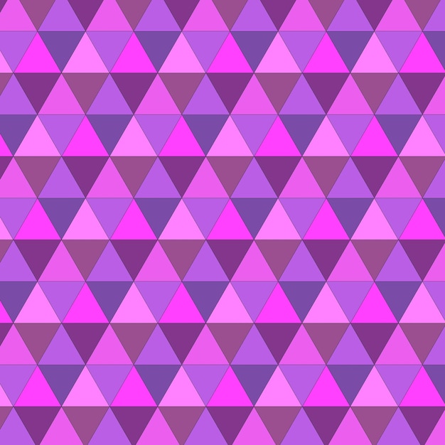 Vector seamless pattern of lilac geometric repeating triangles