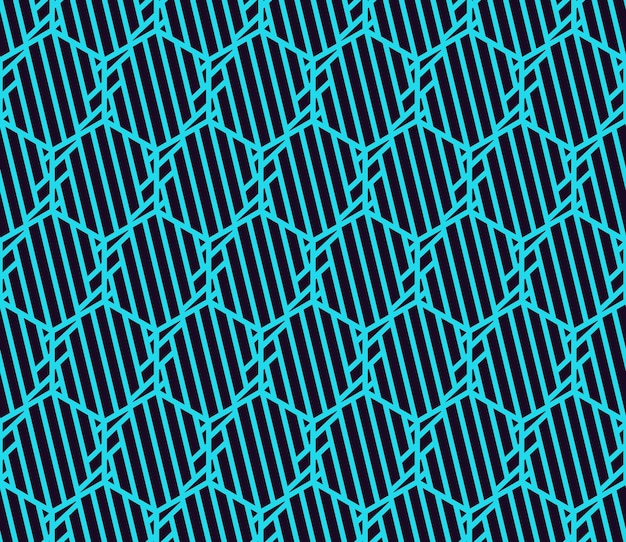 Vector seamless pattern Modern stylish linear texture Repeating geometric tiles with line elements