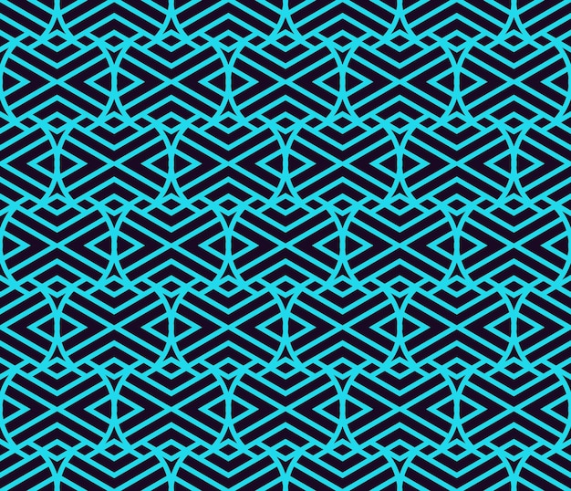 Vector seamless pattern Modern stylish linear texture Repeating geometric tiles with line elements