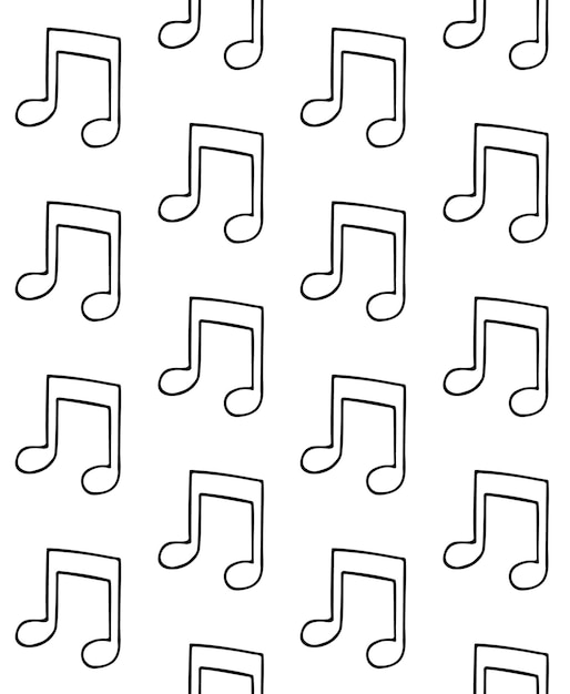 Vector seamless pattern of music note