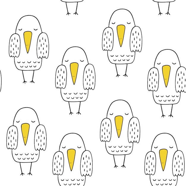 Vector seamless pattern in Scandinavian style.