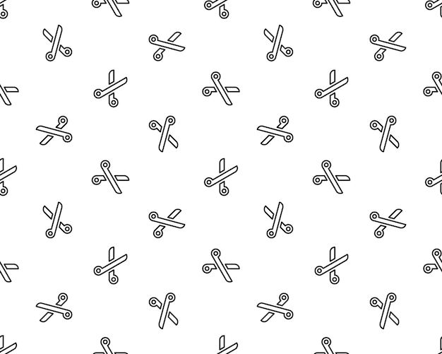 Vector seamless pattern scissors Editable can be used for web page backgrounds pattern fills