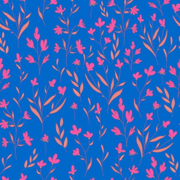 Vector seamless pattern small flowers