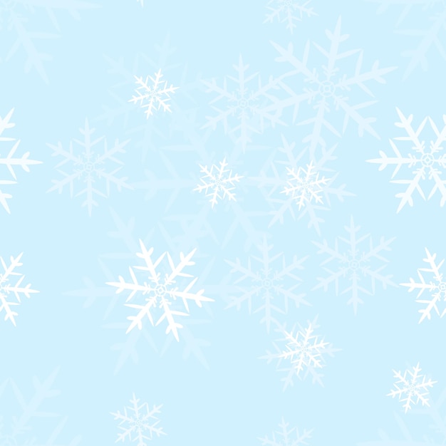 Vector seamless pattern of snowflakes