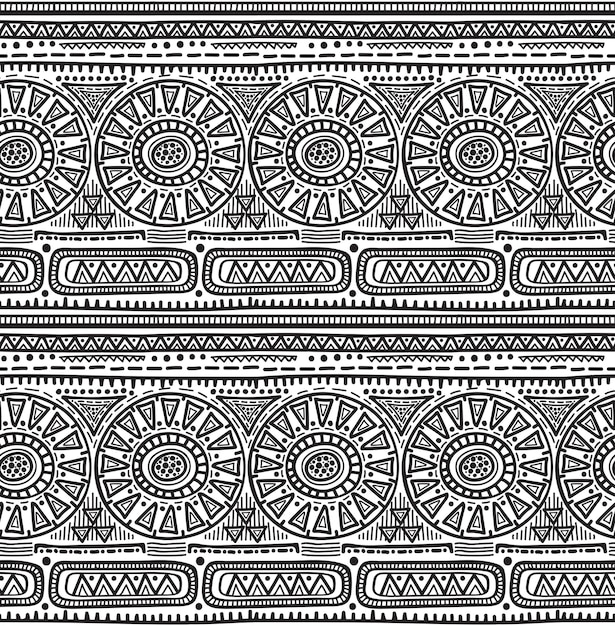 Vector vector seamless pattern for tribal design ethnic motif