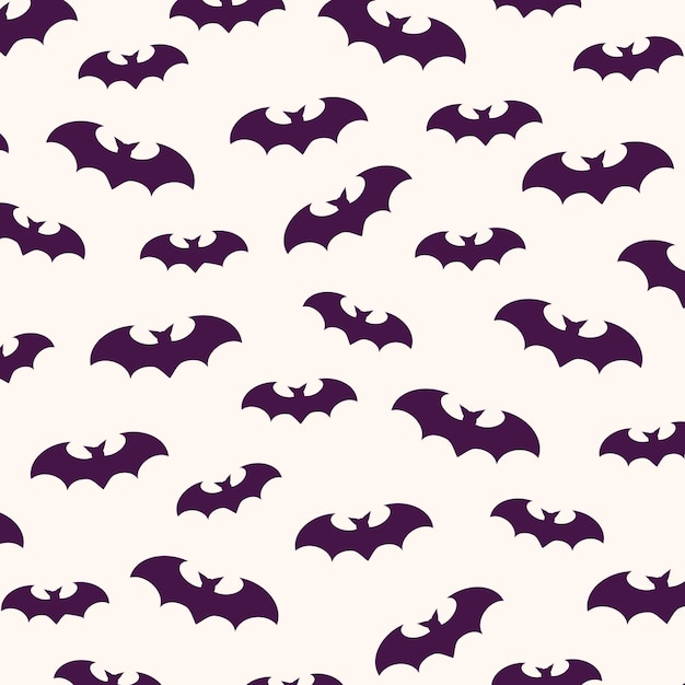 Vector seamless pattern with bats for the Halloween holiday