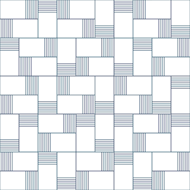 Vector seamless pattern with blue vertical and horizontal stripes Minimalist geometric print