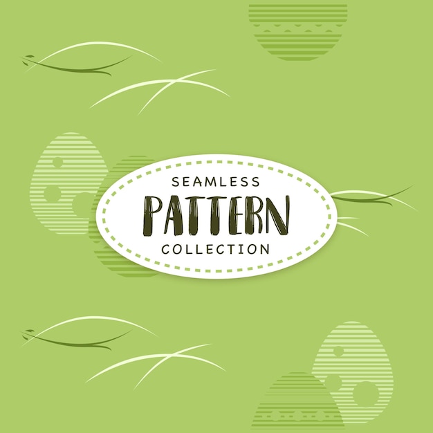 Vector seamless pattern with easter symbols