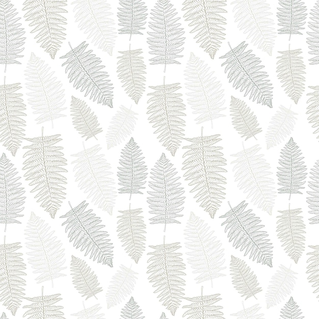 Vector seamless pattern with fern leaf. Leaves of the fern. Pattern for the fabric. Fern print.