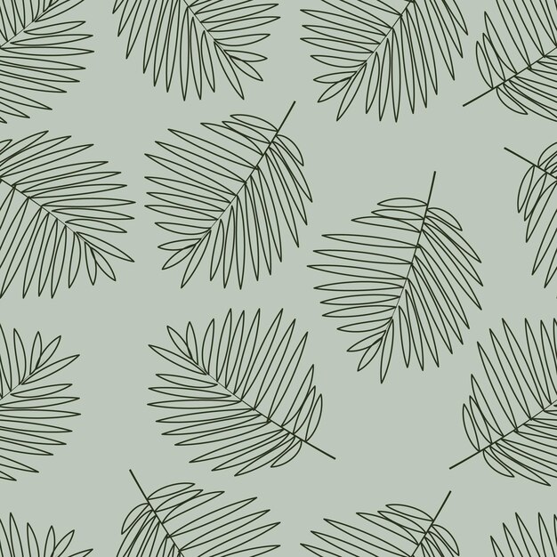 Vector seamless pattern with leaves